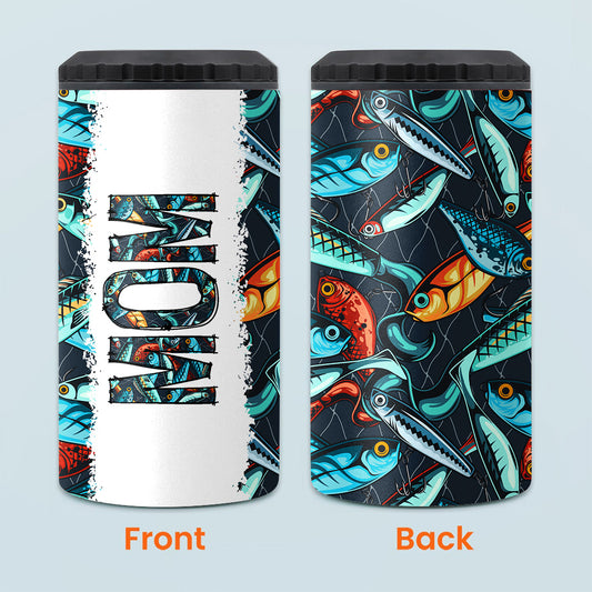 Reel Cool Dad - Fishing gift for dad, grandpa, him, husband - Personalized Can Cooler