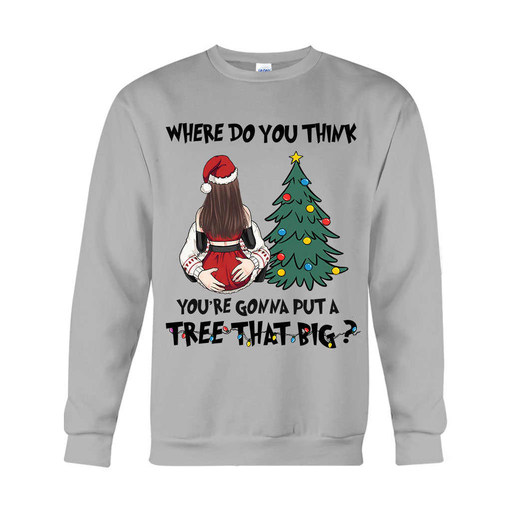 Bend Over I'll Show You Where To Put That Big Tree - Personalized Couple T-shirt And Hoodie