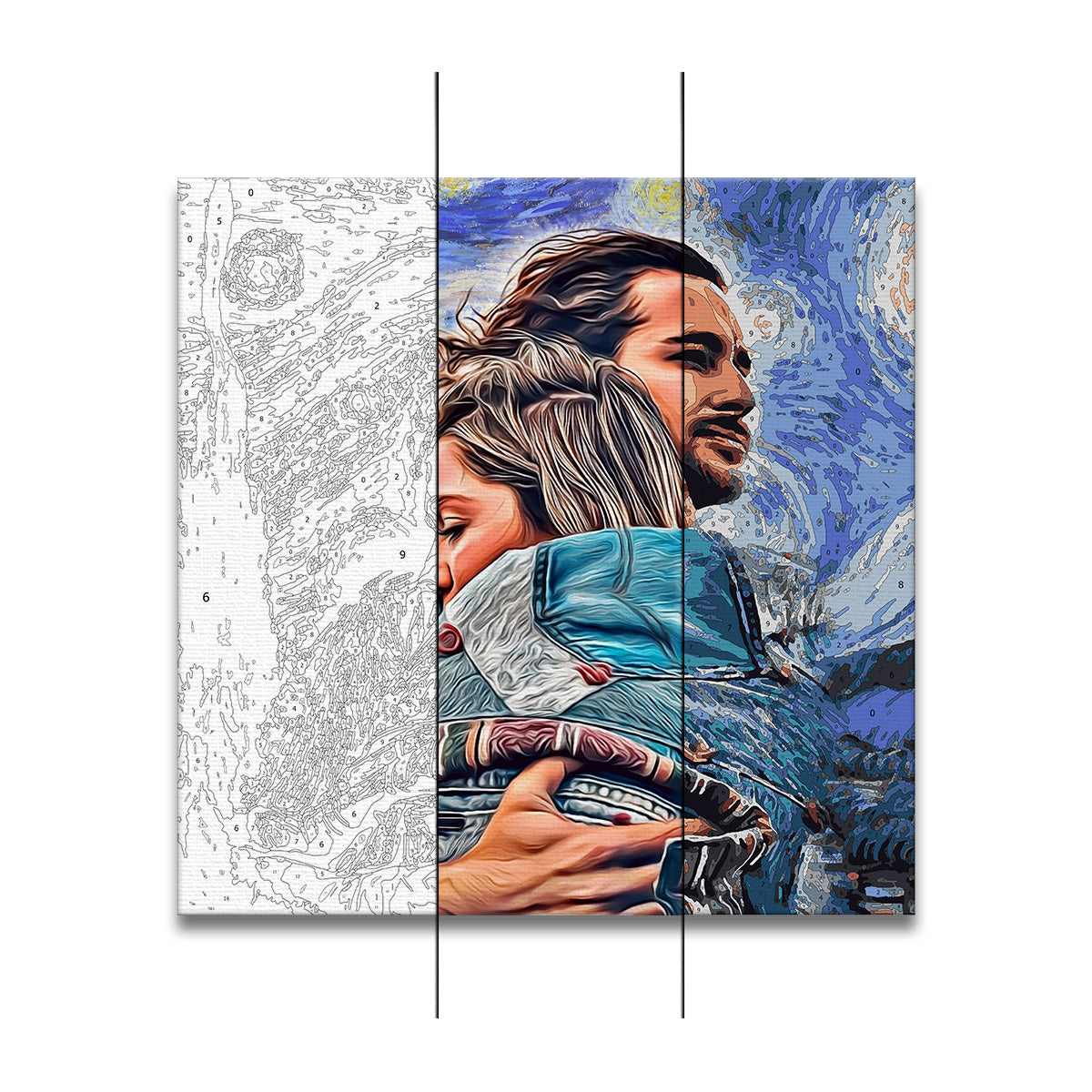 Starry Night - Personalized Couple Paint By Numbers Kit