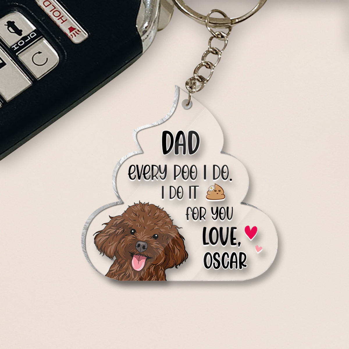 Jeder Hundehaufen, den ich für dich mache – Hundegeschenk für Hundeliebhaber – Personalisierter Schlüsselanhänger