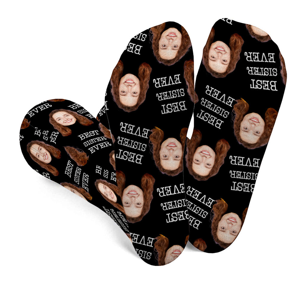 Chaussettes personnalisées pour frères et sœurs - Face personnalisée
