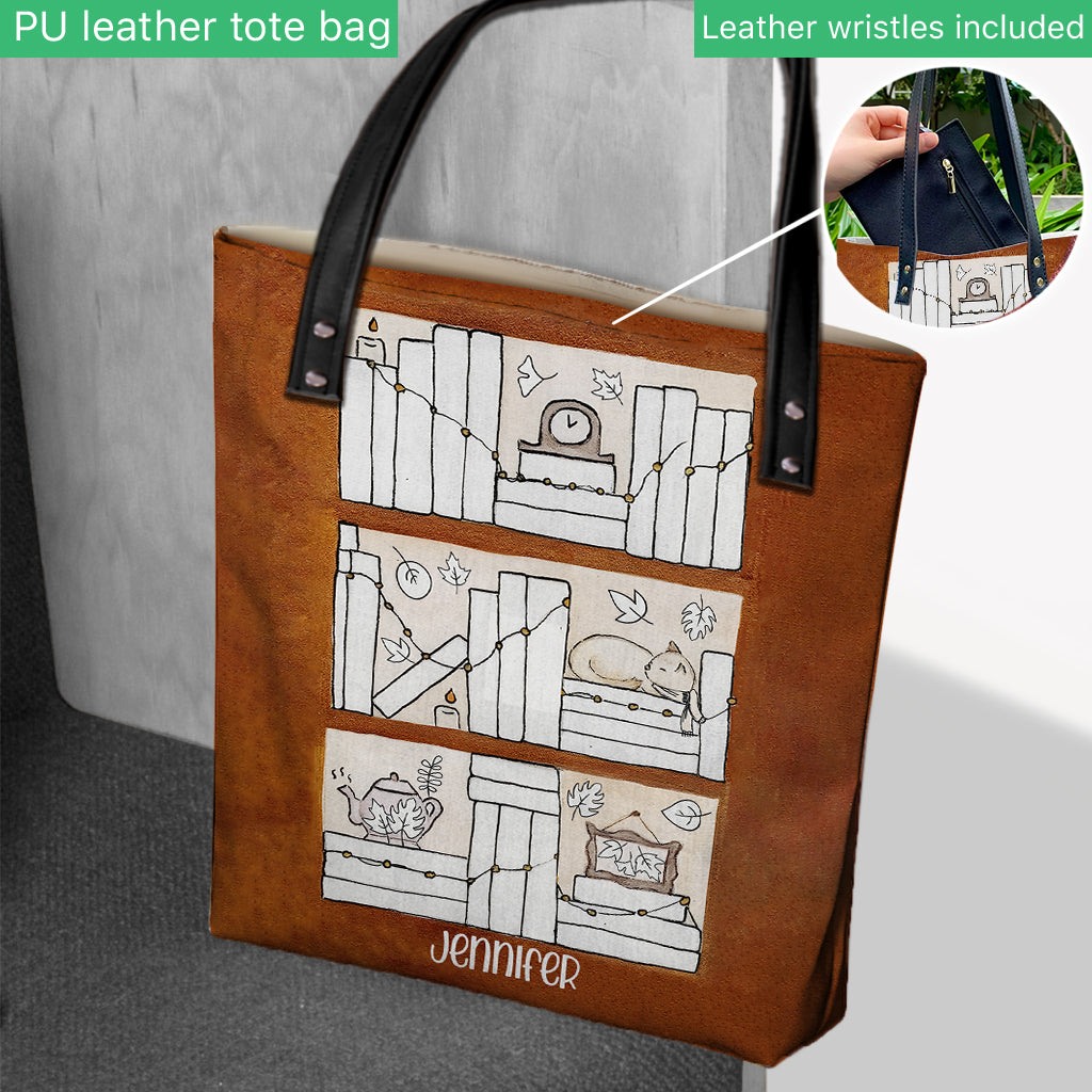 Sac fourre-tout personnalisé pour livres « Quatre Saisons »