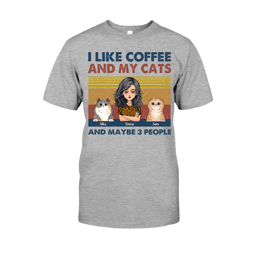 Ich mag Kaffee und meinen Hund – Hundegeschenk für Katzenliebhaber – Personalisiertes T-Shirt und Hoodie