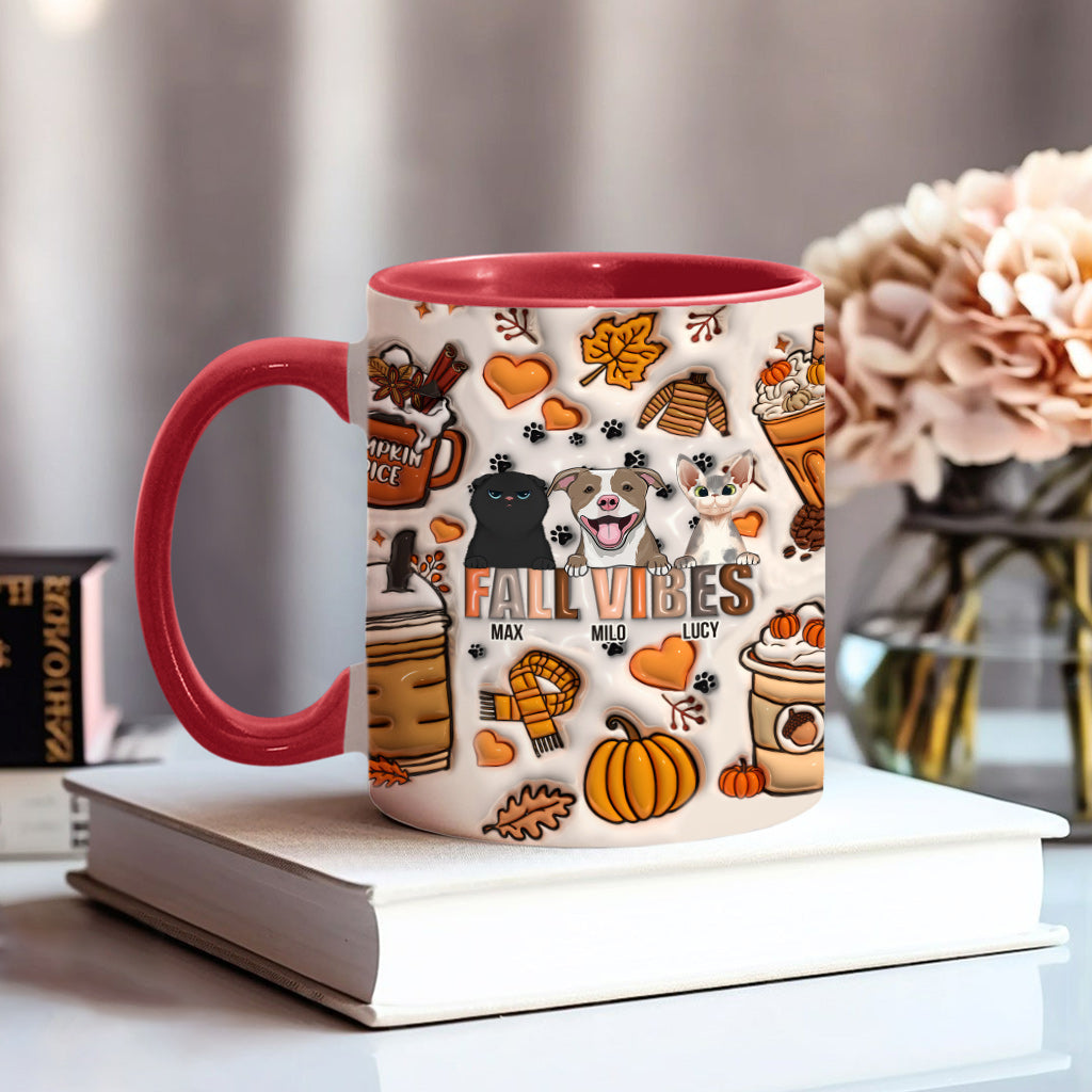 Fall Vibes - Gift for dog lovers - Personalized Accent Mug