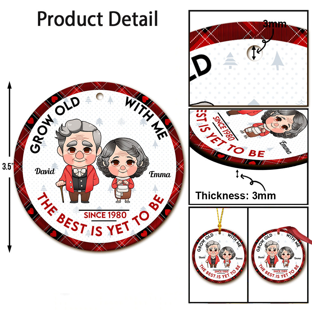 Grow Old With You - Personalized Husband And Wife Ornament