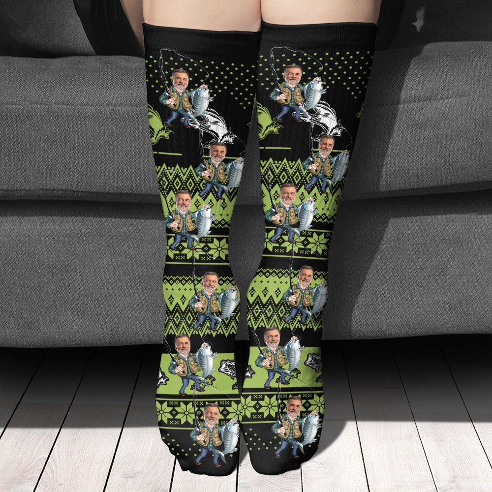 Love Fishing - Personalized Fishing Socks