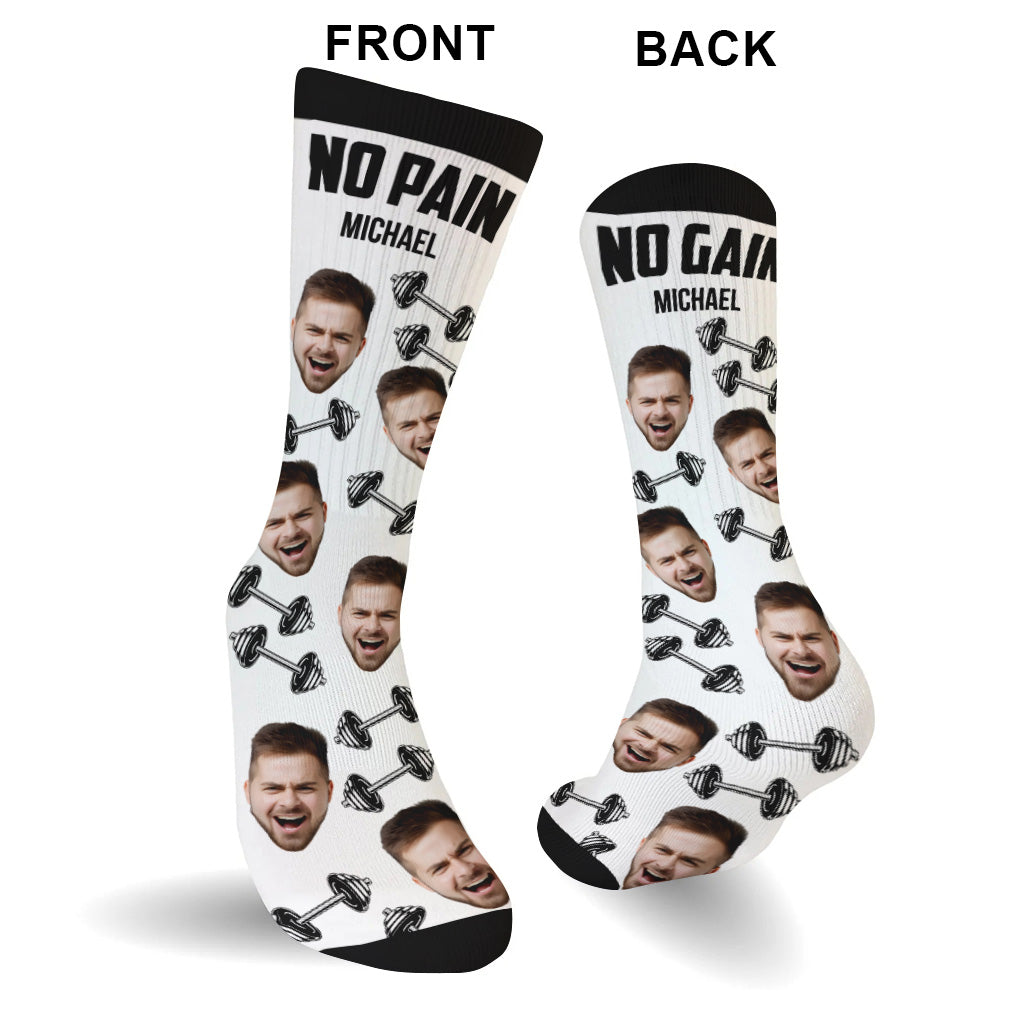 Pas de douleur, pas de gain - Chaussettes de sport personnalisées