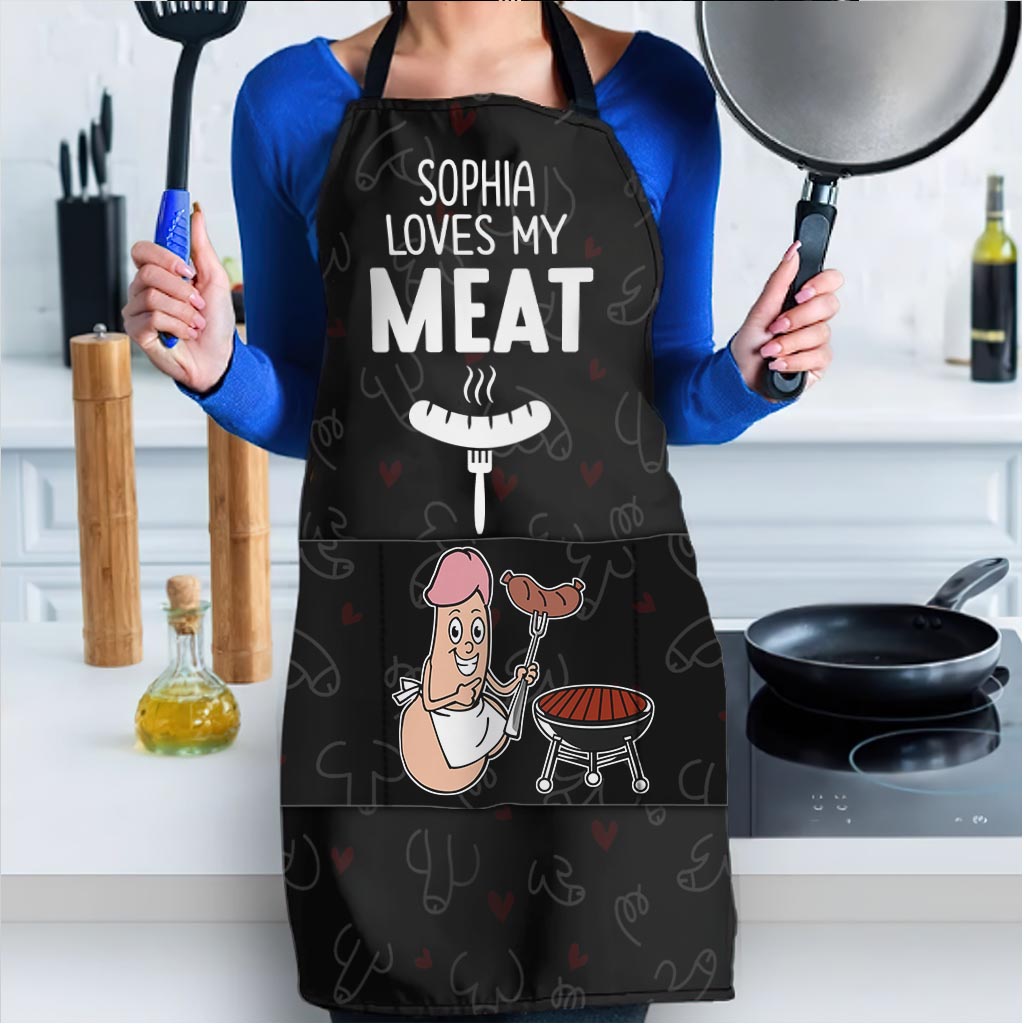 My Wife Loves My Meat - Personalized Couple Apron