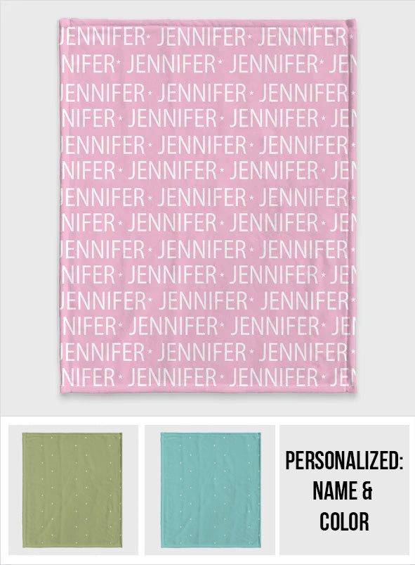Individuelles Namensmuster – Personalisierte Oma-Decke