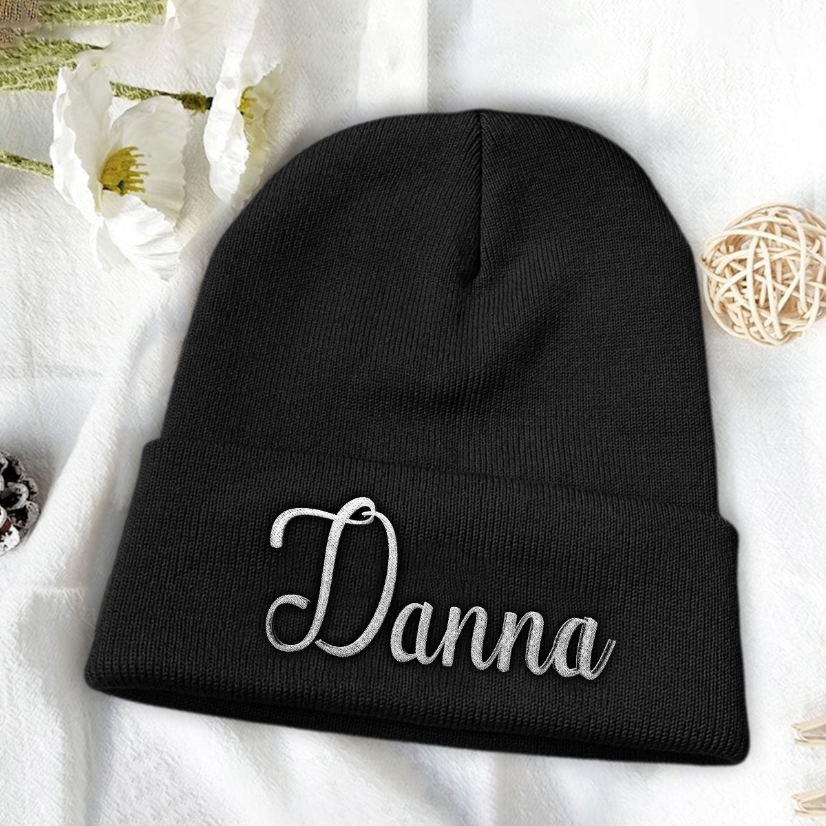 Personalisierte, bestickte Mütze mit Namen „Tante“
