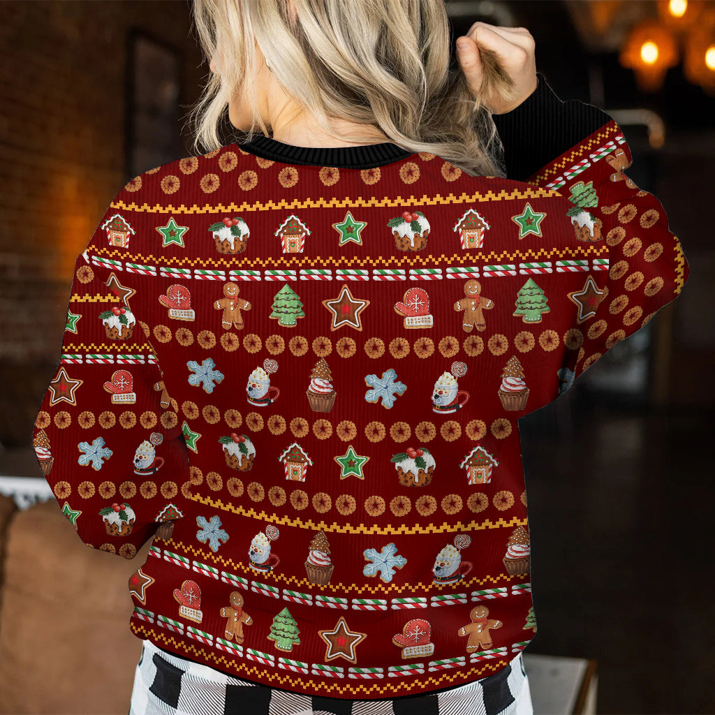 Tis The Season To Be Naughty - Personalized Couple Ugly Sweater