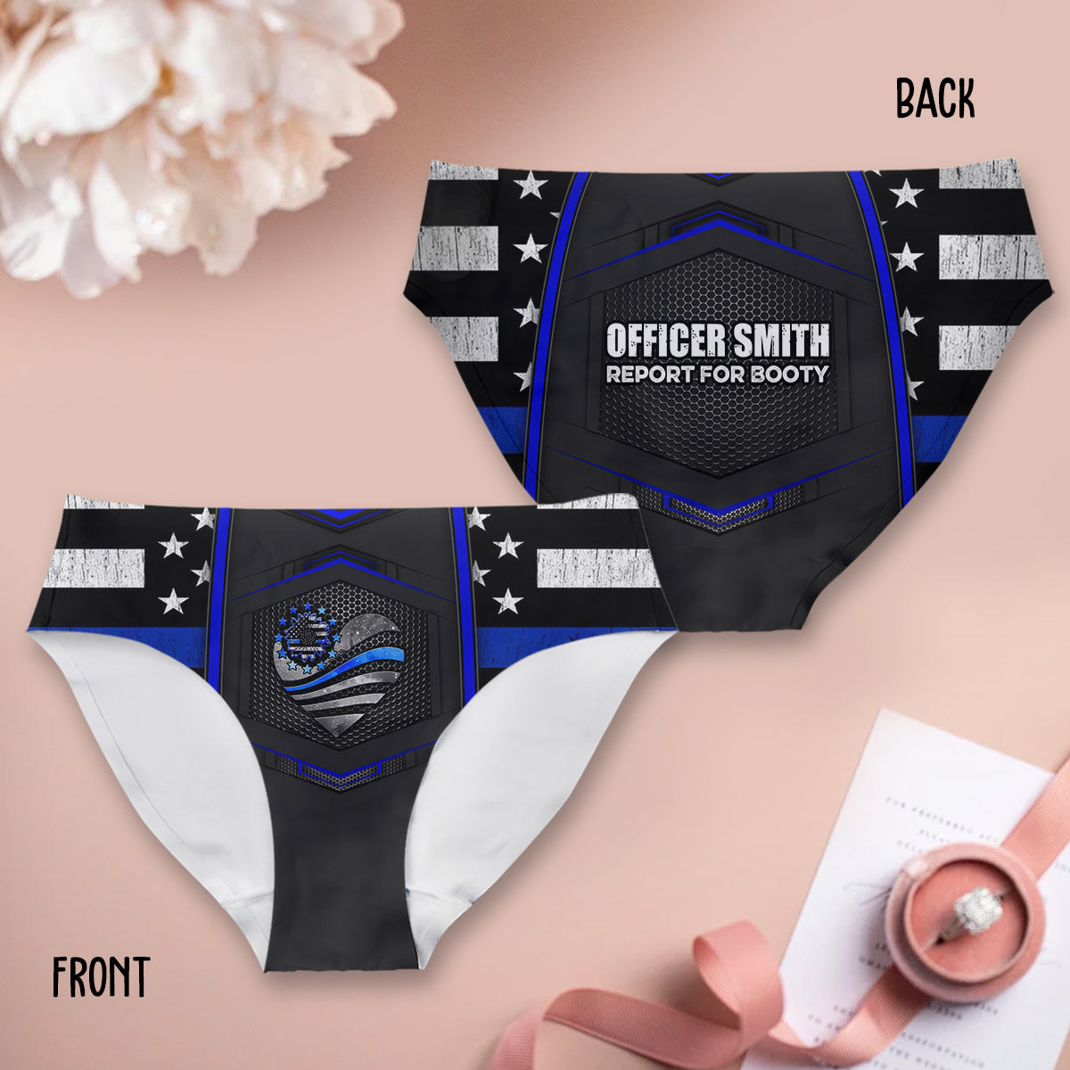 Rapport d'agent pour butin - Briefs personnalisés pour femmes policières
