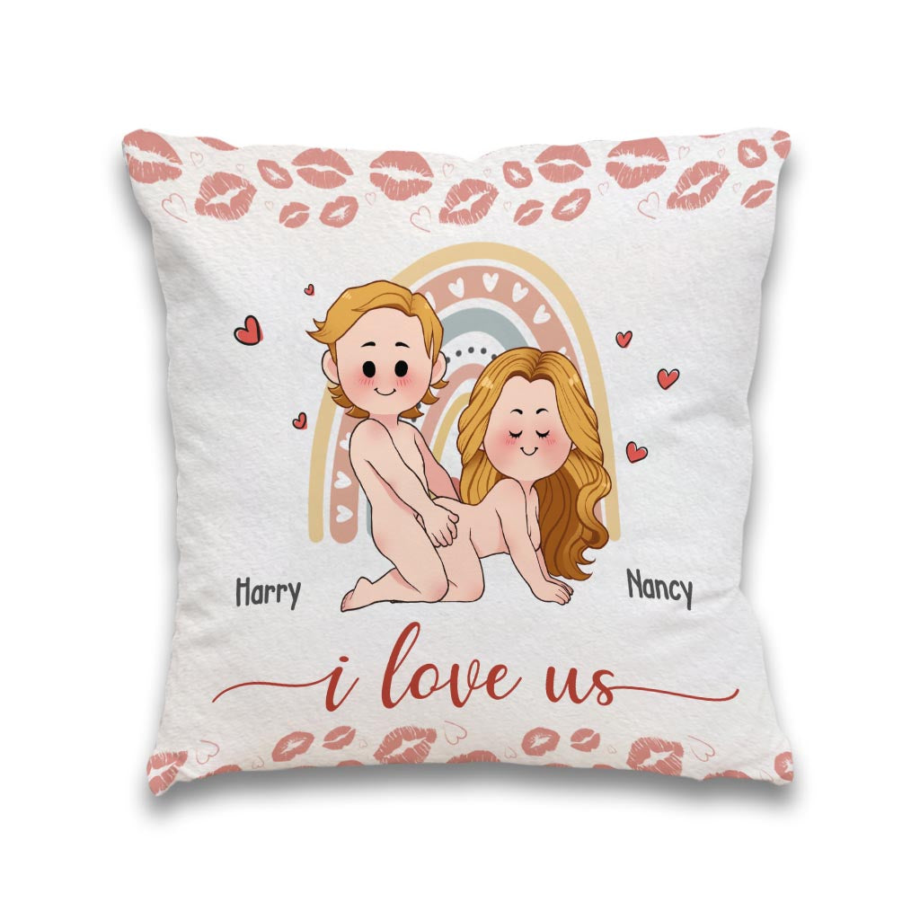 I Love Us I Met You I Like You I’m Keeping You - Personalized Couple Throw Pillow