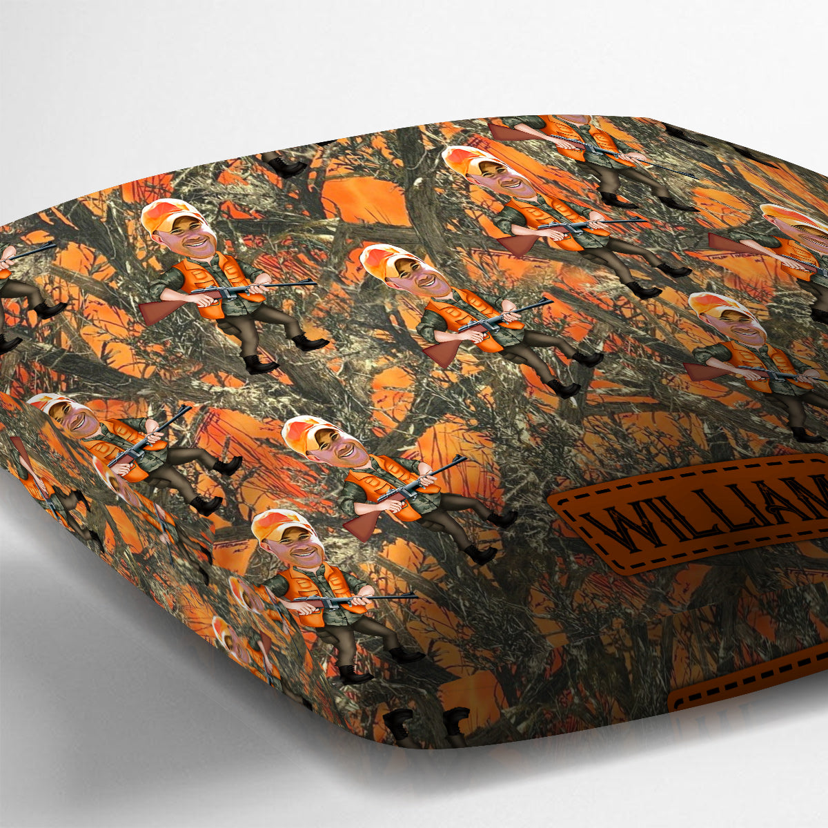 Photo Inserted Hunter - Personalized Hunting Throw Pillow