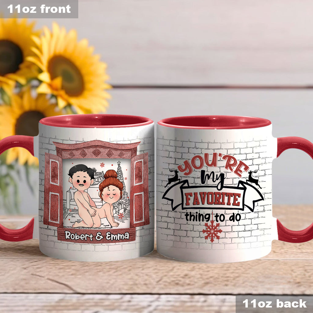 All I Want For Christmas Is You - Personalized Couple Accent Mug