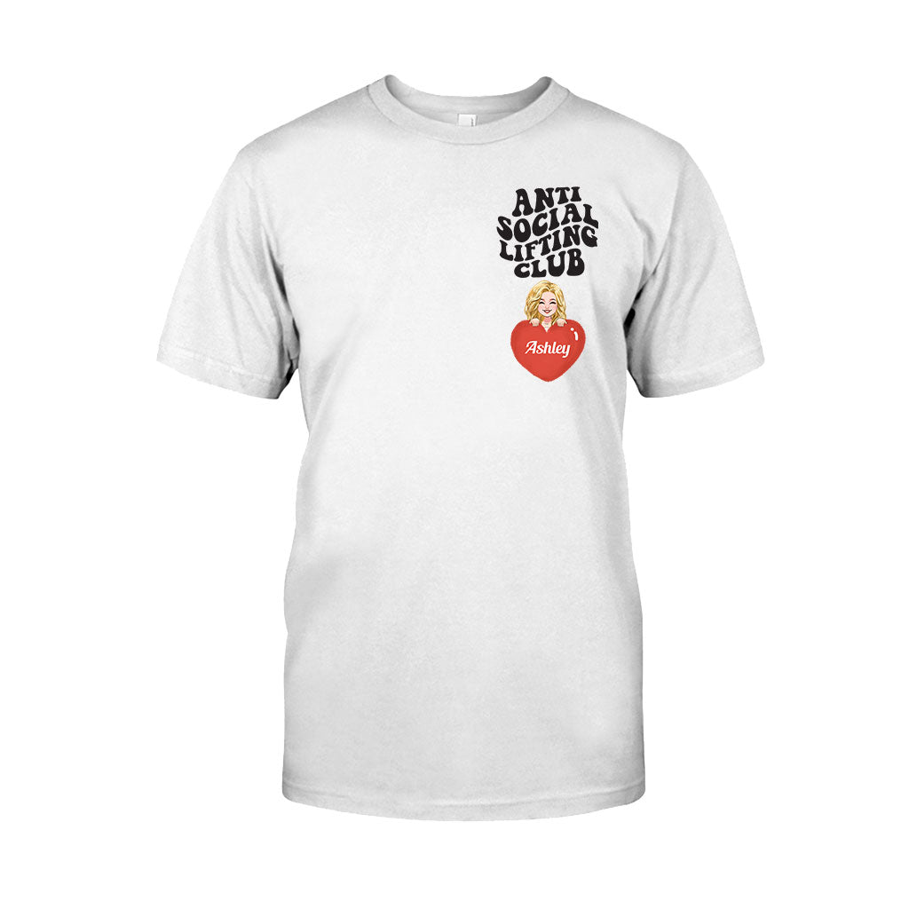 Anti Social Lifting Club – Personalisiertes Fitness-T-Shirt und Hoodie