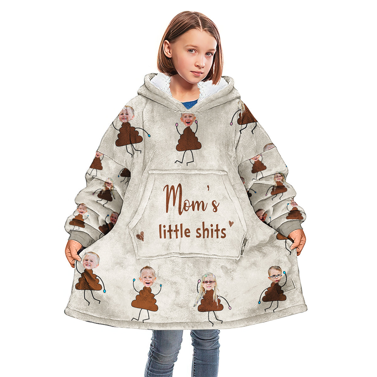 Grandma's Little Cuties - Gift for grandma, mom, dad, grandpa - Personalized Blanket Hoodie