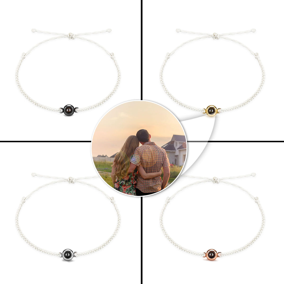 Bracelet de projection New Memory - Cadeau de pendaison de crémaillère personnalisé