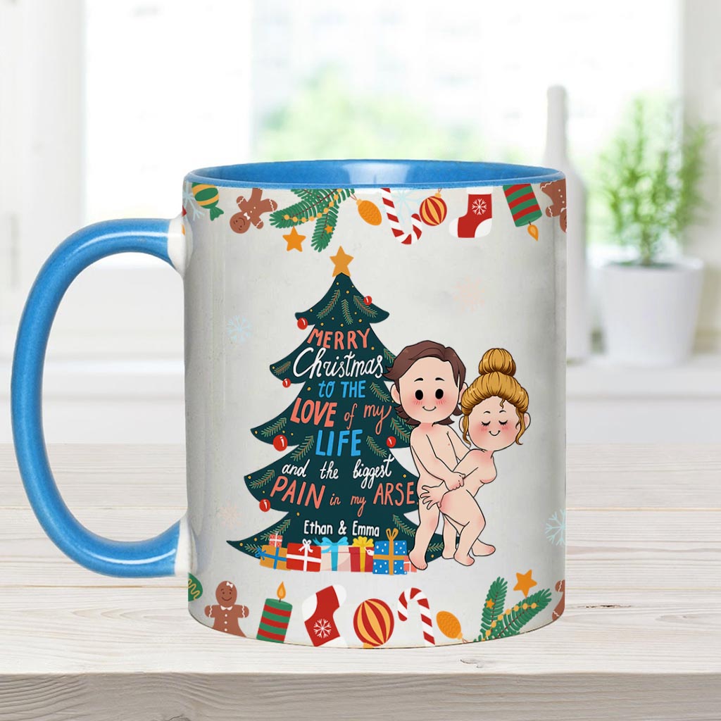Merry Christmas To The Love Of My Life - Personalized Couple Accent Mug