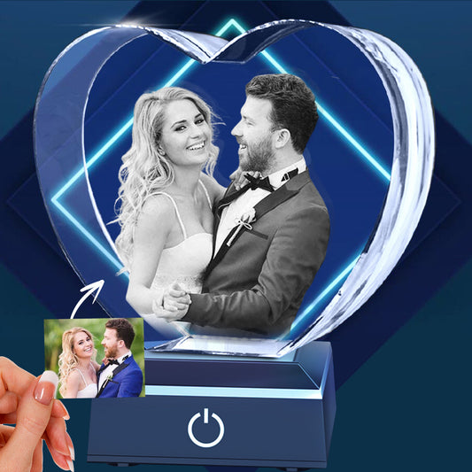 Custom Glass Laser Etched & Engraved Photo Picture - Personalized Couple