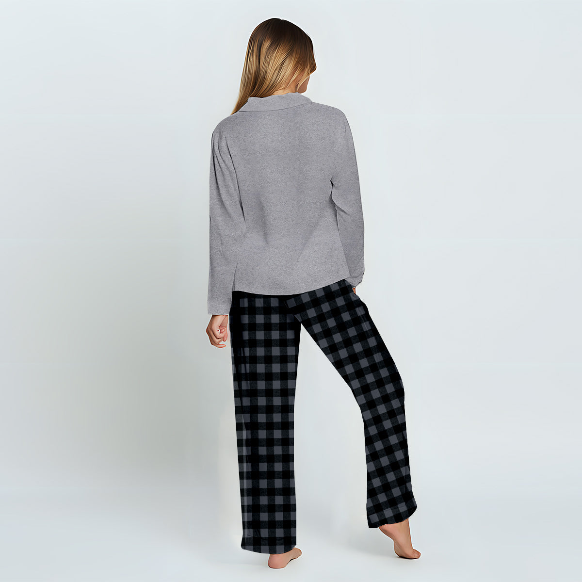 Santa Is Not The Only One Coming - Personalized Couple Button Down Pajamas