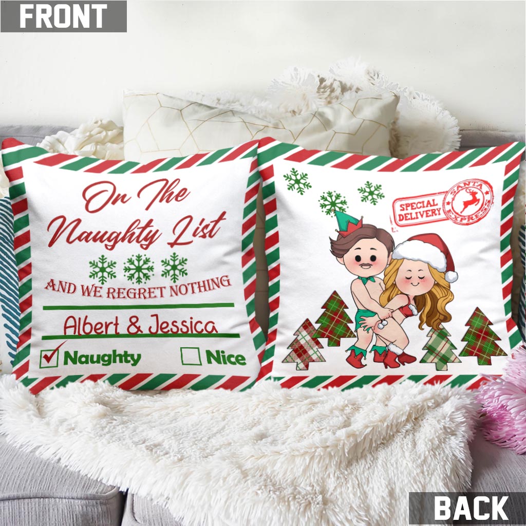 North Pole Mail Service - Personalized Couple Throw Pillow