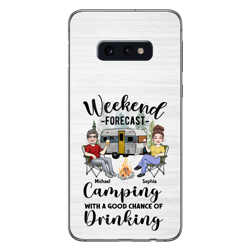 Prévisions du week-end - Étui de téléphone transparent personnalisé pour le camping