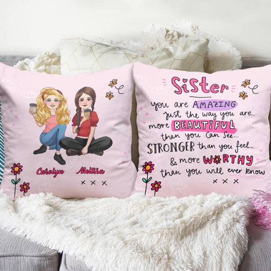 Tu es incroyable - Coussin décoratif personnalisé pour sœur
