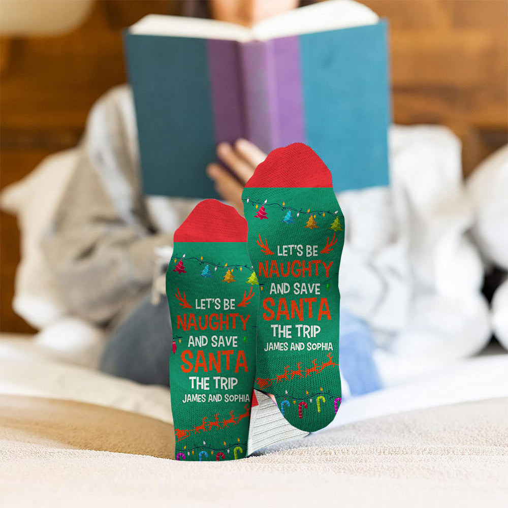 Let's Be Naughty - Personalized Couple Socks