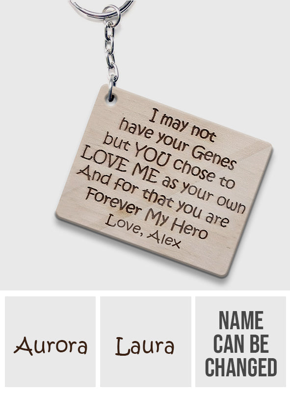 Je n'ai peut-être pas tes gènes - Cadeau pour beau-père - Porte-clés personnalisé