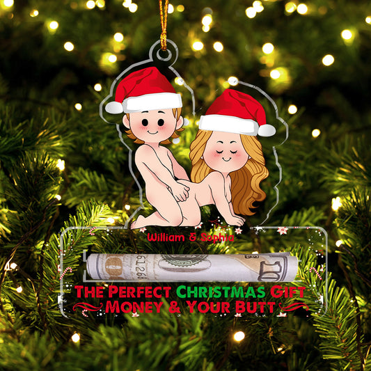 The Perfect Christmas Gift - Personalized Couple Transparent Ornament