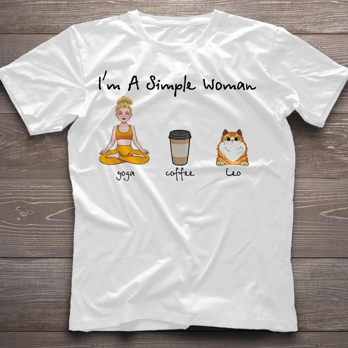 Je suis une femme simple - T-shirt et sweat à capuche de yoga personnalisés