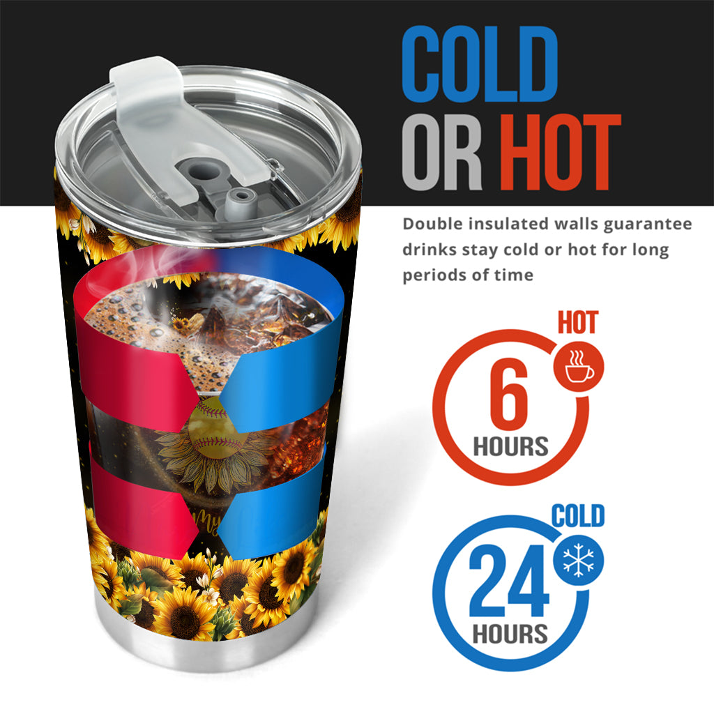 You Are My Sunshine - Personalized Softball Tumbler