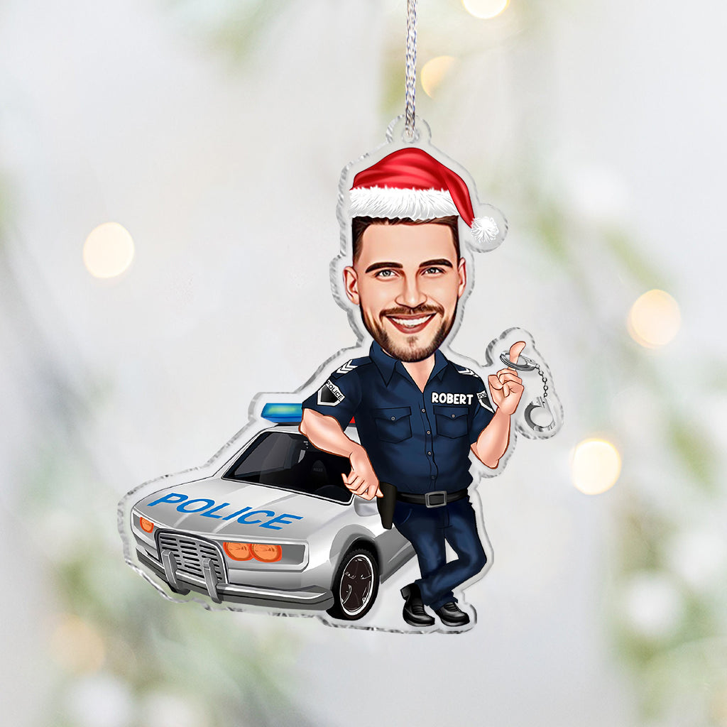 Serve And Protect - Personalized Police Officer Transparent Ornament