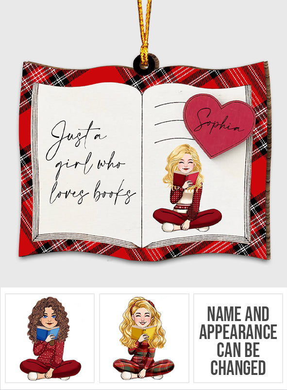 Just A Girl Who Loves Books - Personalized Book Ornament
