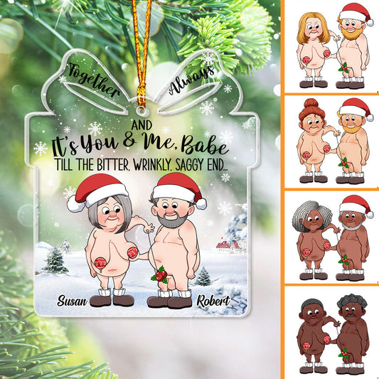 Together And Always - Personalized Husband And Wife Transparent Ornament