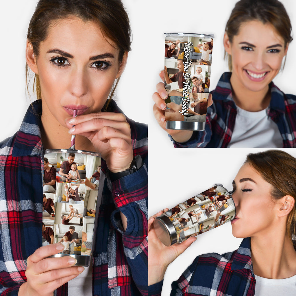 Collage Tumbler - Gift for dad - Personalized Tumbler