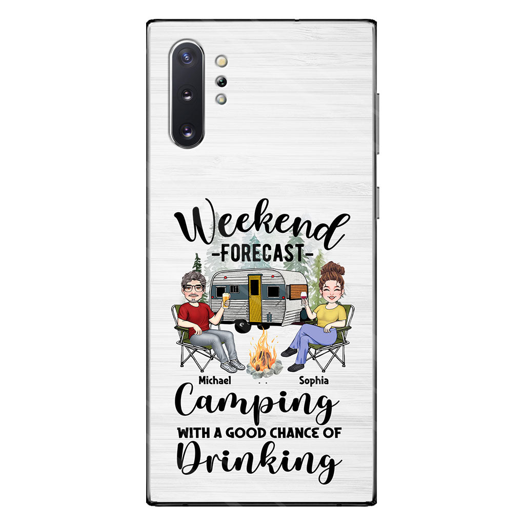 Prévisions du week-end - Étui de téléphone transparent personnalisé pour le camping