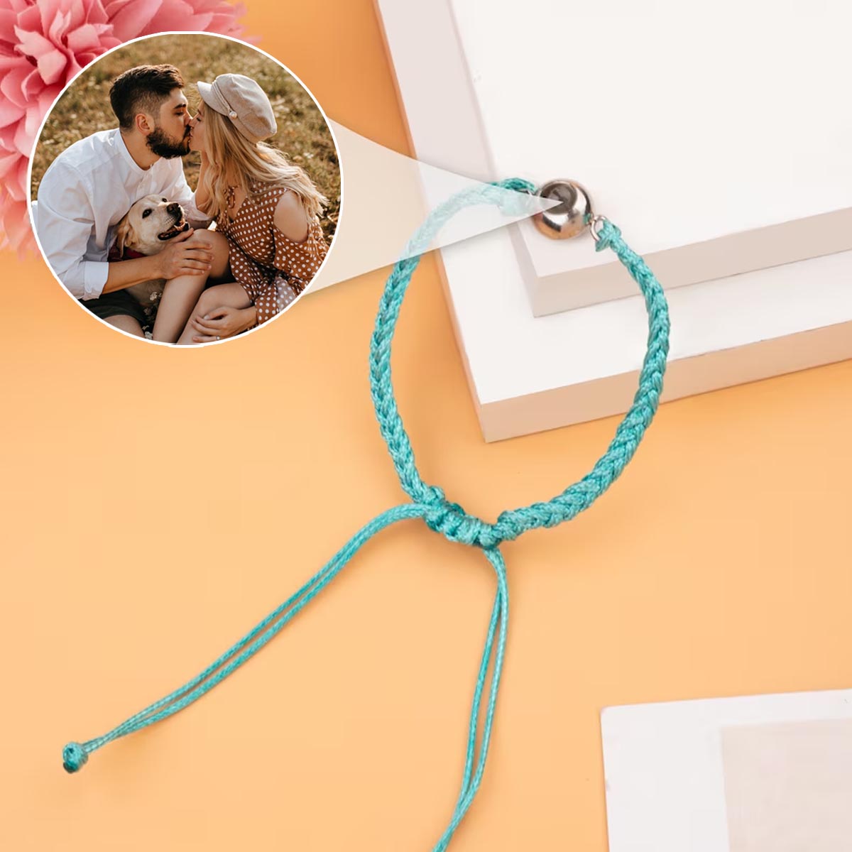 Liebe Familie – Personalisiertes Armband mit Familienprojektion