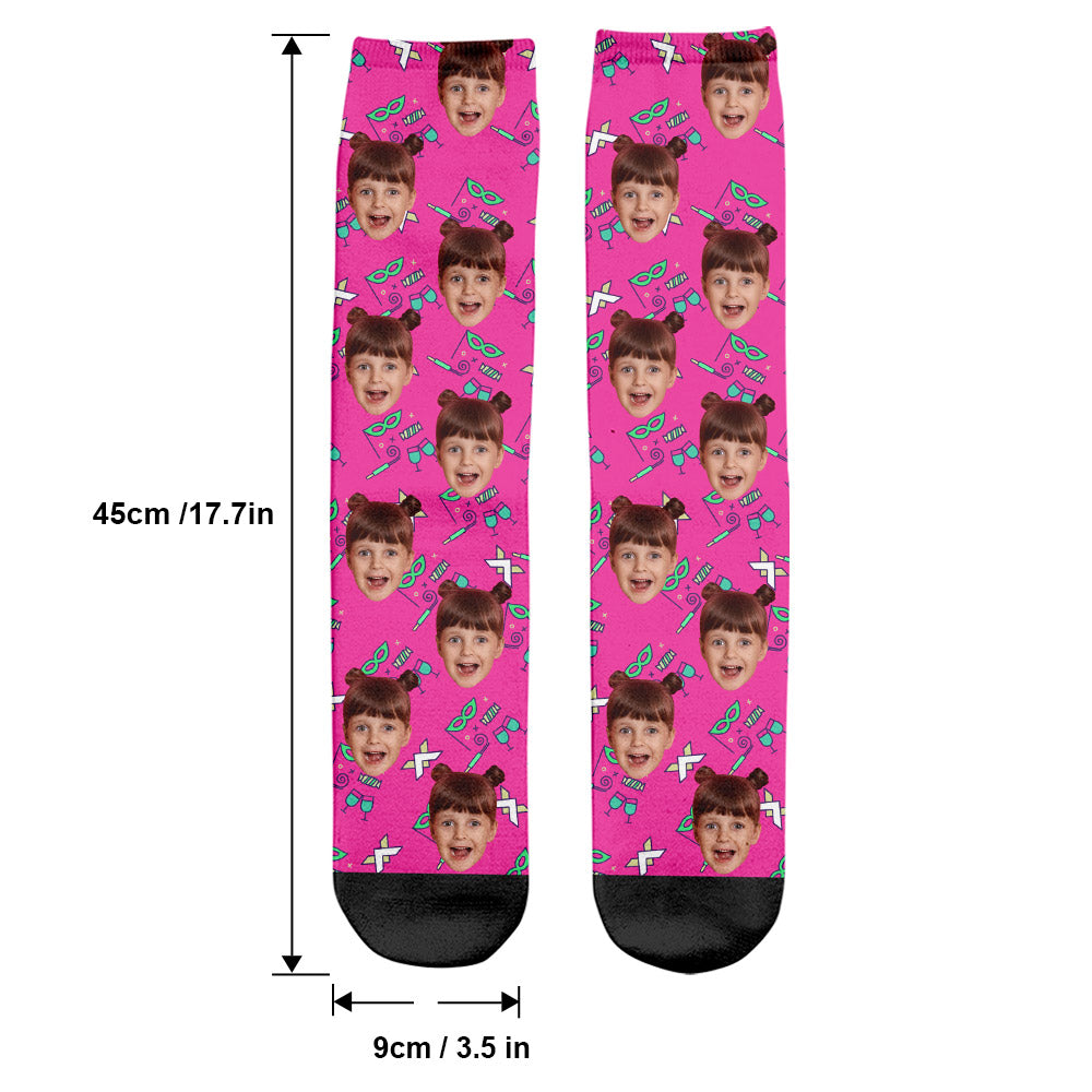 Chaussettes personnalisées pour enfants - Motifs de fête personnalisés