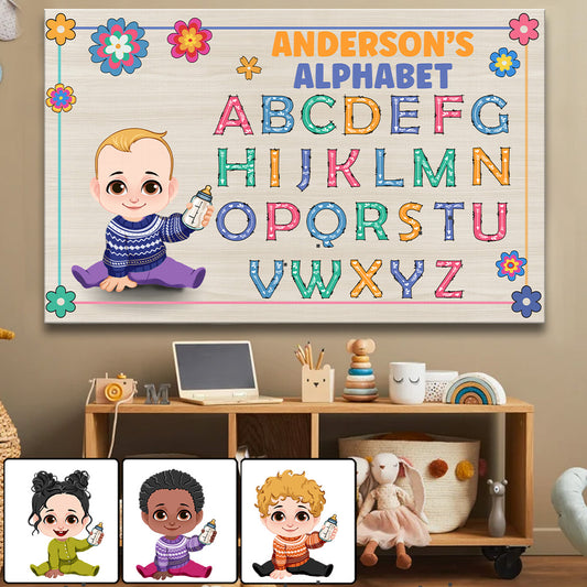 Alphabet-Poster – Personalisierte Leinwand und Poster für Kinder