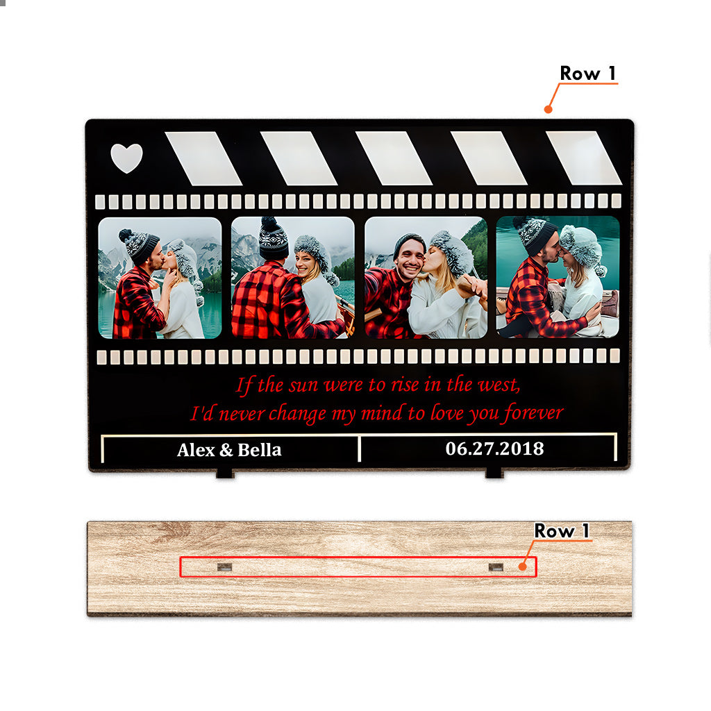 Creative Clapperboard - Personalized Couple 1 Layered Big Freestanding