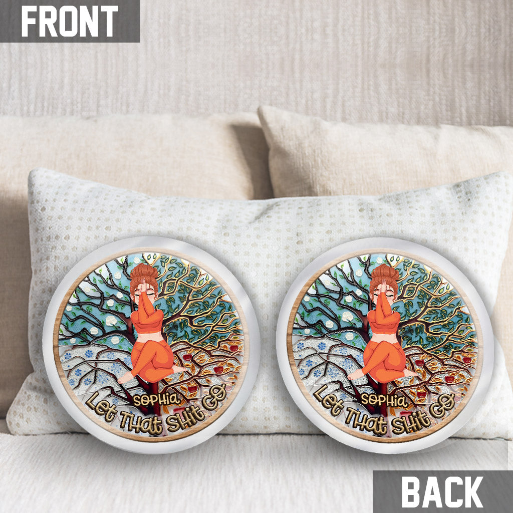 Lâchez prise - Coussin de yoga personnalisé