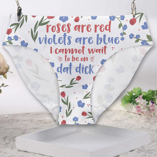 Roses Are Red Violets Are Blue - Personalized Couple Women Briefs