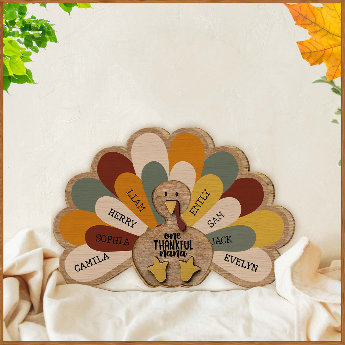 Eine dankbare Oma – Geschenk für Oma – Personalisiertes zweilagiges Holzschild / Holzplakette