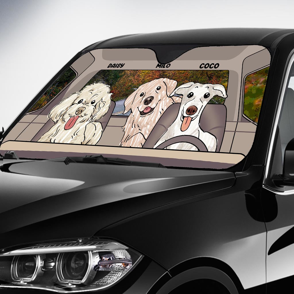 Lovely Paws - Pare-soleil personnalisé pour voiture pour chien