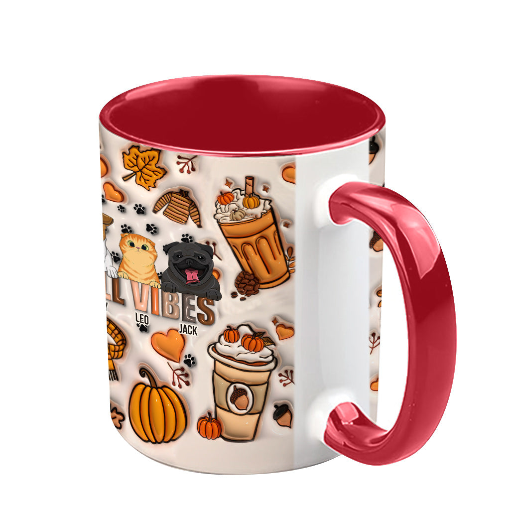Fall Vibes - Gift for dog lovers - Personalized Accent Mug