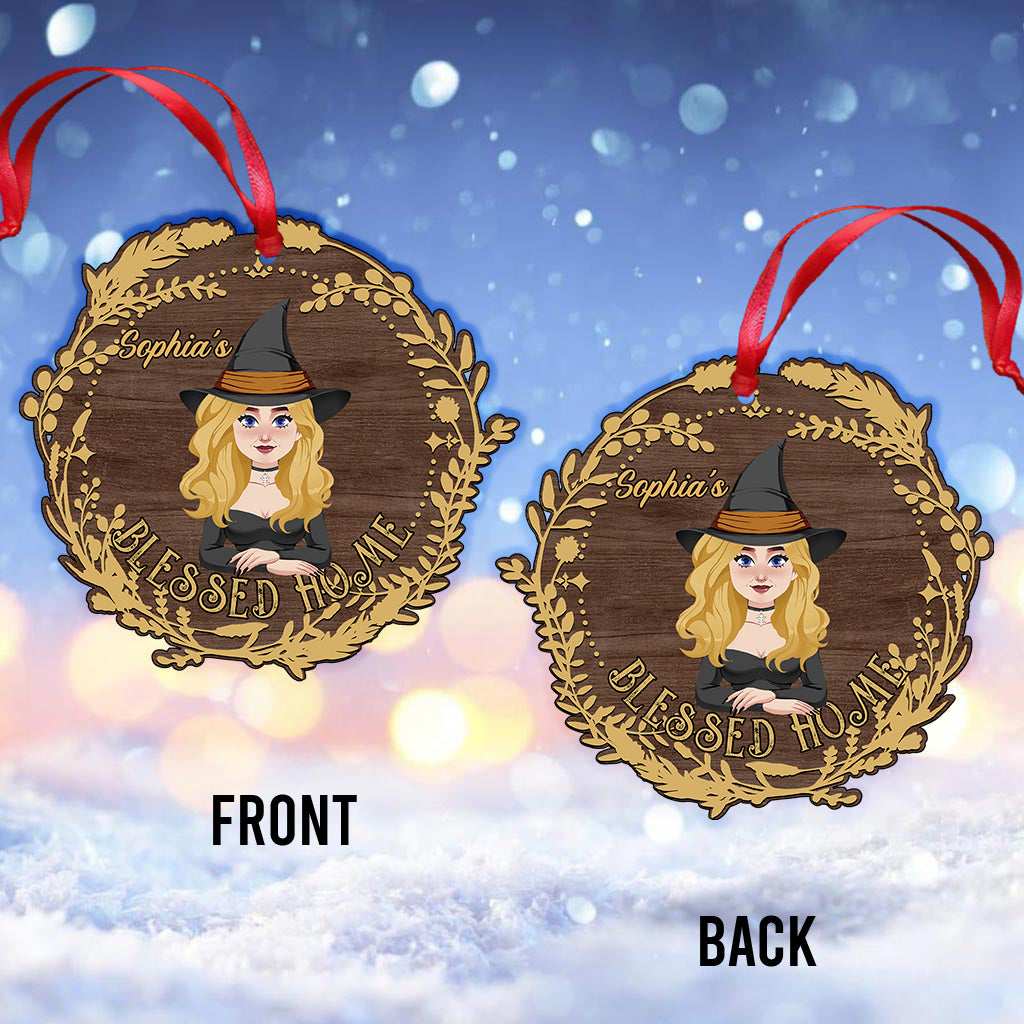 Blessed Home - Personalized Witch Ornament