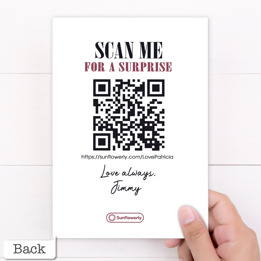 Any Message Card & Photo Upload - Personalized QR Greeting Card
