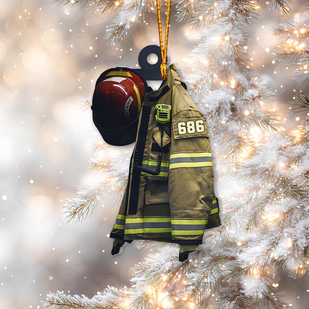 Feuerwehr-Rüstung – Personalisierter Feuerwehr-Anhänger